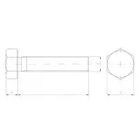 Śruba 6-kąt M12x1,25x50 oc Płatkowy kl 10.9 DIN961